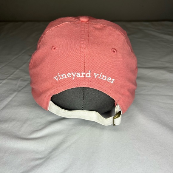 Vineyard Vines Coral Cap with Blue Logo. SKU B9 - Picture 3 of 7